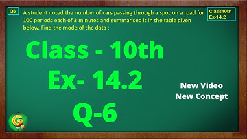 Ex 14.2 Q6 Class10 | Statistics | Class10 Math | Class10 Ex 14.2 Q6 | Green Board Classes