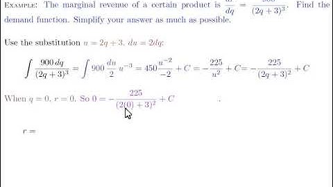 14 04 H Finding Demand Function from Marginal Revenue