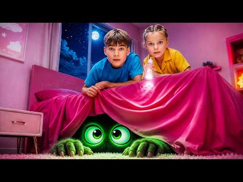 What’s Under Dasha’s Bed? 👀🛏️ Funny Monster & Shadow Adventure!