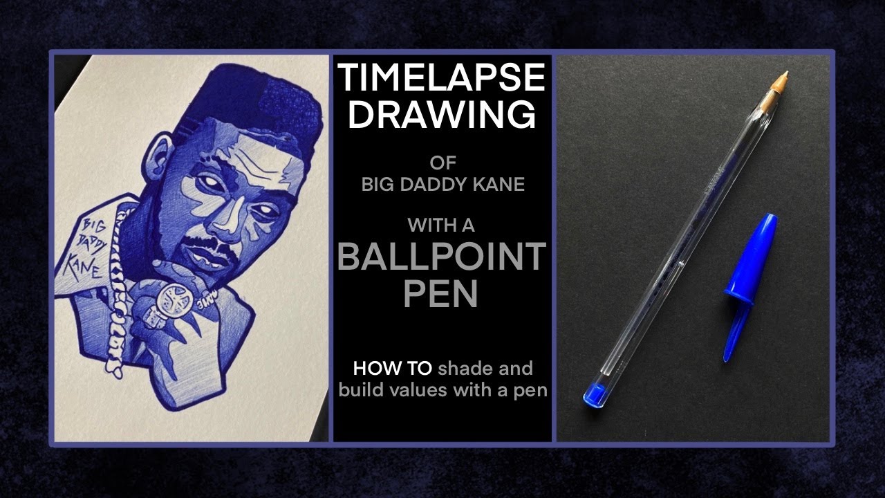 Big Daddy Kane | Timelapse Pen Drawing