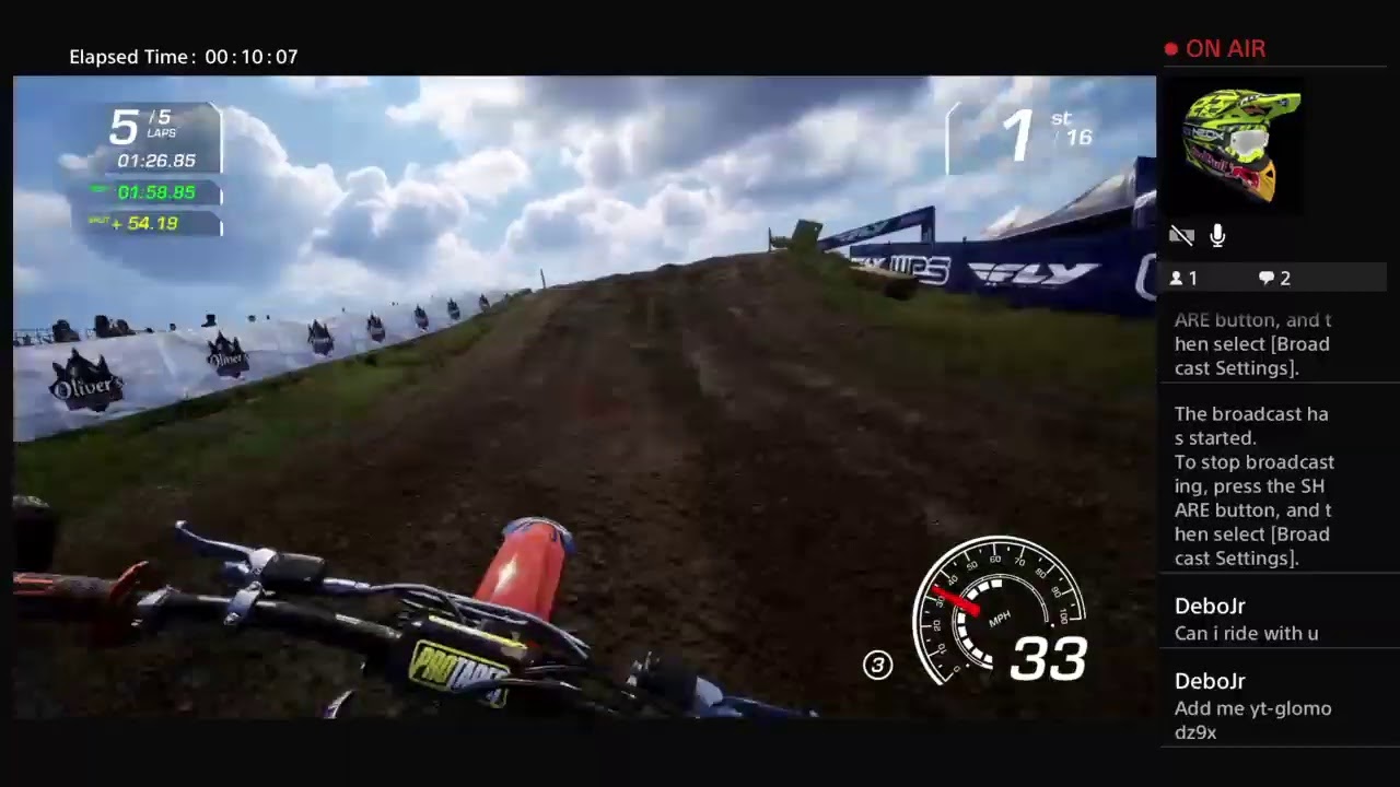 Mx vs Atv all out -Moto 1 Unadilla onboard with Outdoorsman595 Ps4
