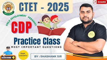 CTET CDP For Level 1&2 Class| Practice Class | Concepts Theory Class