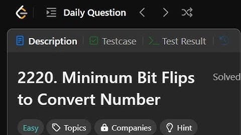 2220. Minimum Bit Flips to Convert Number | LeetCode | Java Solution | LogicBytesbyAk.