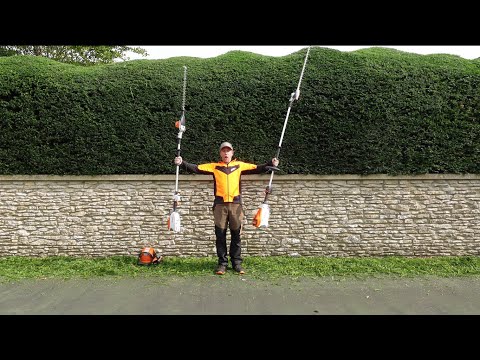 STIHL HLA 135 &amp; HLA 66 Long Reach Battery hedge trimmers - Side by side Comparison