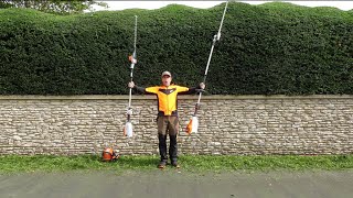 STIHL HLA 135 & HLA 66 Long Reach Battery hedge trimmers  Side by side Comparison