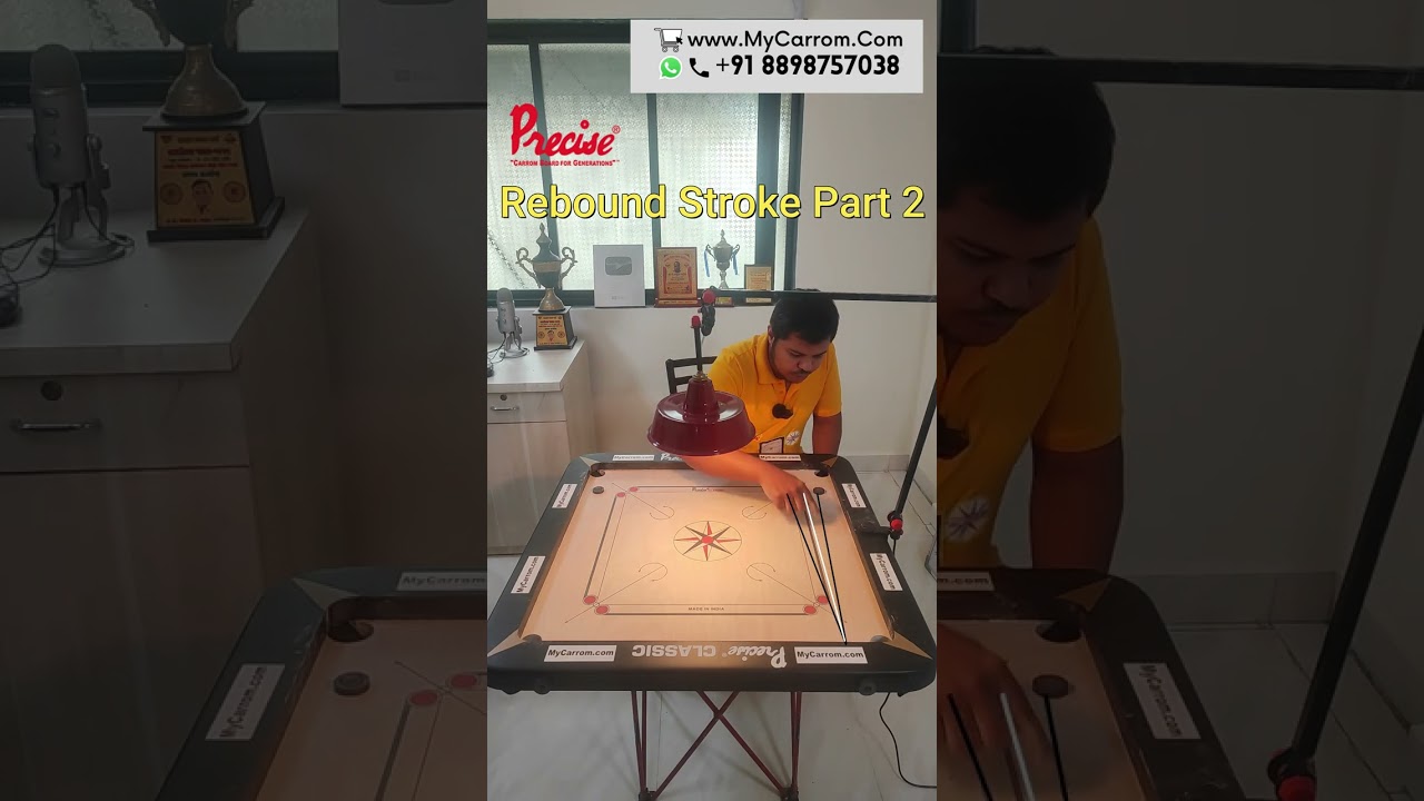 Carrom Difficult Rebound Shot | English Carrom Coaching Shorts EP 2