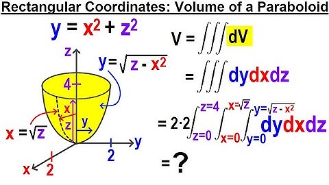 Calculus 3: Ch 13.1 Triple Integrals (12 of TBD) Voume of a Paraboloid (Open to z-Axis)