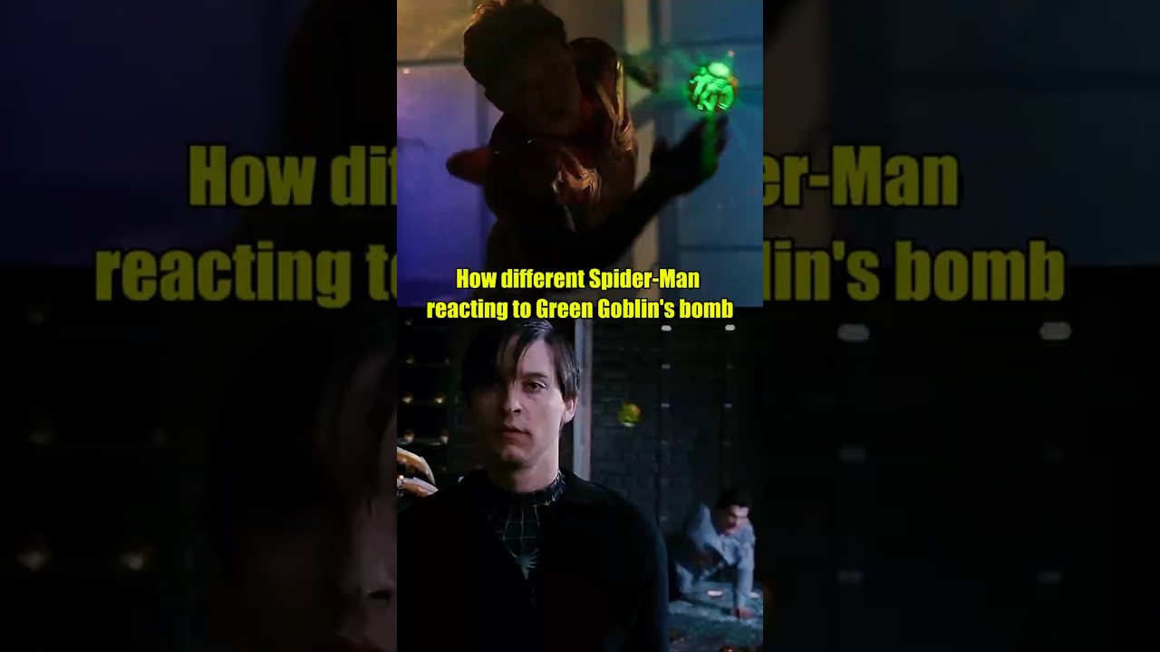 Different Spider-Man Reactions to Green Goblin’s Bomb
