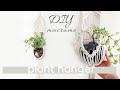 DIY macrame plant hanger tutorial: wall hanging planter,  step by step pattern, how to macrame