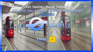 Straßenbahn Bremen 🚊 GT8N-2 3419 & GT8N-2 3414 🚊 - Linie 6 (Haltestellen : Flughafen) 🚊