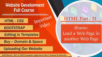 Iframe: Load a Web Page in another Web Page || HTML Part - 21 || HTML tutorials for beginners
