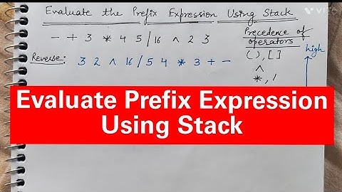 How to Evaluate Prefix Expression using stack || with example.