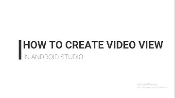 How to create video view in android studio