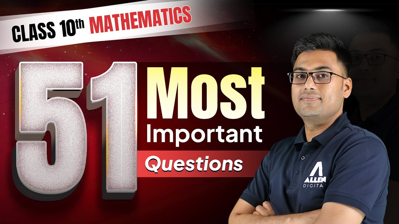 Most Important Questions for Class 10 Maths | CBSE Board Exam 2025 ...