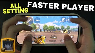 New Conqueror 5 Finger Control CODE + Settings Faster Player | iPhone 13 Pro Max Handcam PUBG MOBILE