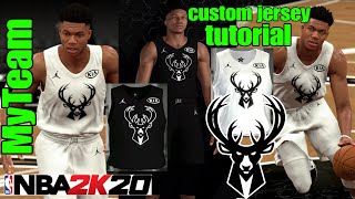 MILWAUKEE BUCKS 2018 ALLSTAR JERSEY! CUSTOM JERSEY TUTORIAL! UNIFORM EDITOR! NBA 2K20 MyTeam!