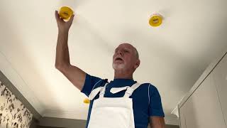 painting ceilings  with downlights  made very easy