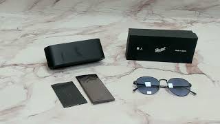 Persol Sunglasses Model-PO5002ST Color-8004Q8 Matte-Black/Blue Gradient Lenses