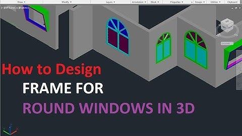 How to design Round Windows Frame in autocad 3D | cad tutorials