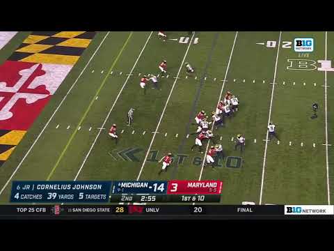 Michigan WR Mike Sainristil insane touchdown catch against Maryland