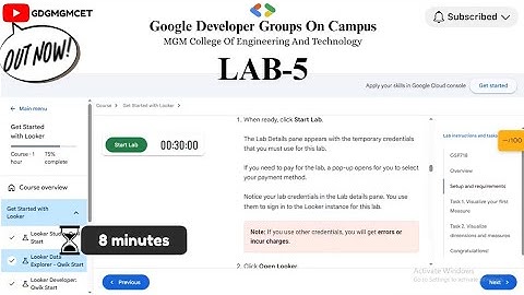 Looker Data Explorer Qwik Start (GSP718) lab 3