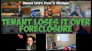 Tenant LOSES IT Over Foreclosure - Blames Entire State of Michigan and Throws a Tantrum!
