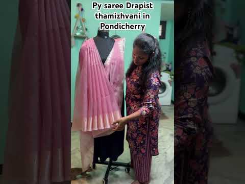 Py saree Drapist thamizhvani in Pondicherry #sareelove #sareeprepleatingandfoldingpondicherry #