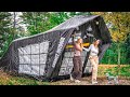 NEW LUXURY AIR TENT CAMPING IN THE RAIN🌧️