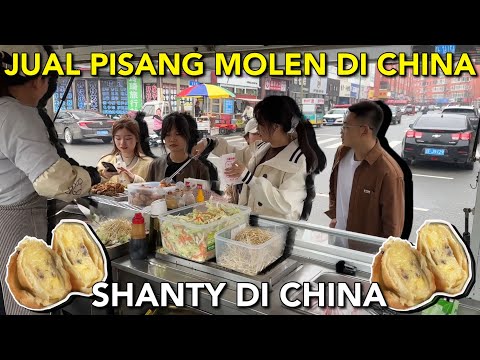 JUAL PISANG MOLEN DI CHINA, TERNYATA ORANG CHINA PADA PERTAMA KALI MAKAN DAN SUKA😍💗