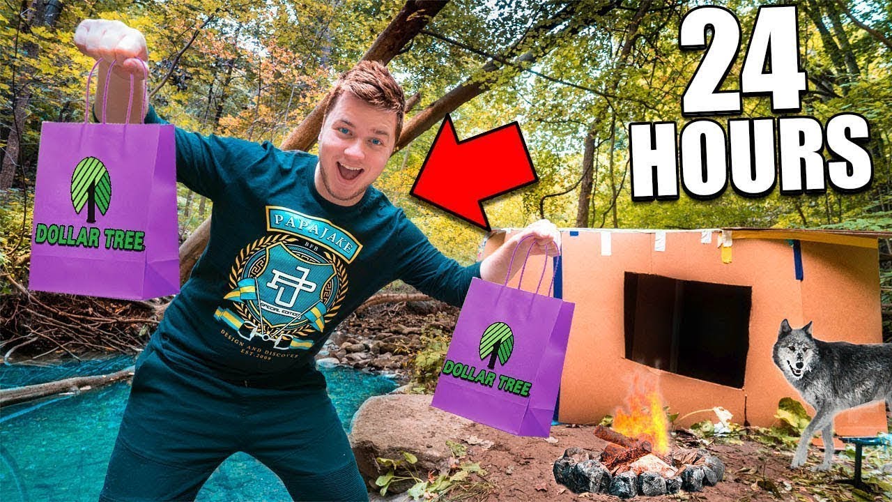 Can We Survive 24 Hours In The Forest With Only Dollar Store Items? (Challenge) - YouTube