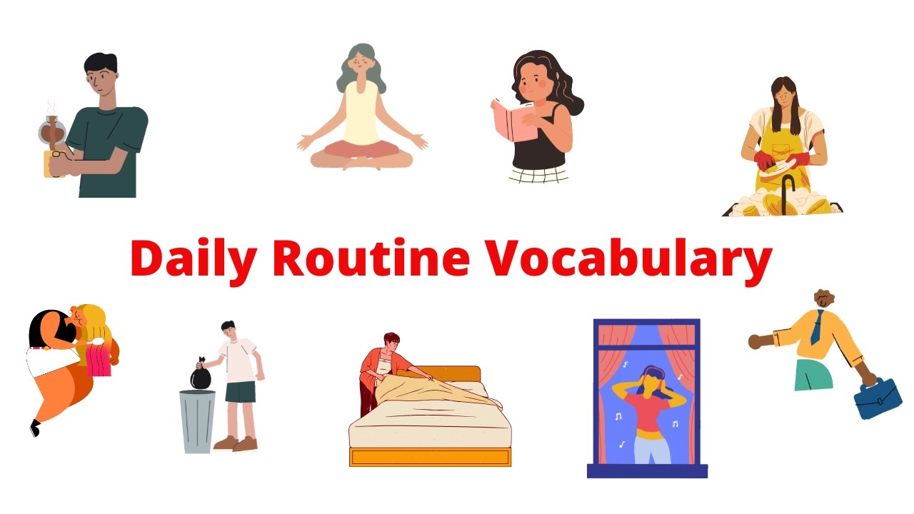 Daily Routine Vocabulary for Beginners | Daily Life Words to Use Every ...