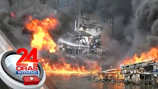 Fire hits cargo vessel at Delpan Bridge in Tondo, at least 3 hurt | 24 Oras Weekend