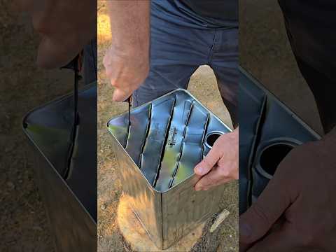 Turn an Old Can into a Stove and Grill! #camping #survival #outdoors #hack