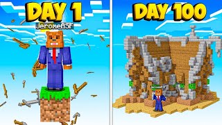 I Survived 100 Days In Minecraft One Block