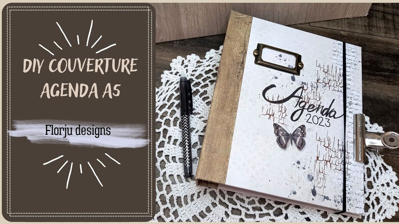 DIY Agenda A5 Vintage  , la couverture cartonnée 1/3