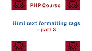 Part 3- Html text formatting tags,image tags, Anchor tags ,image Mapping  ( PHP Complete course )