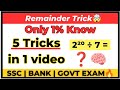 Only 1% Know These 5 Remainder Tricks 😱 | SSC | Bank | Govt Exams