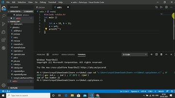 Add two number in C language in visual studio code | C program Addition without using third variable