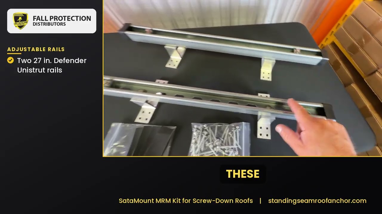 SataMount MRM satellite dish mount kit video: Starlink mounted on a screw-down metal roof with Unistrut rails