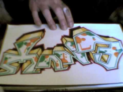 how to draw graffiti ...lesson 1 ....draw.
