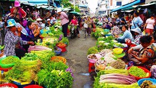 Food Rural TV, ​Routine Food & Lifestyle In Phnom Penh  Boeung Prolit Market