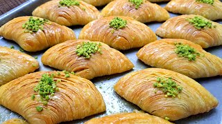 طرز تهیه باقلوا صدفی باقلوای معروف ترکی با خمیر خانگی/آموزش باقلوا ترکی/Turkish Baklava Recipe