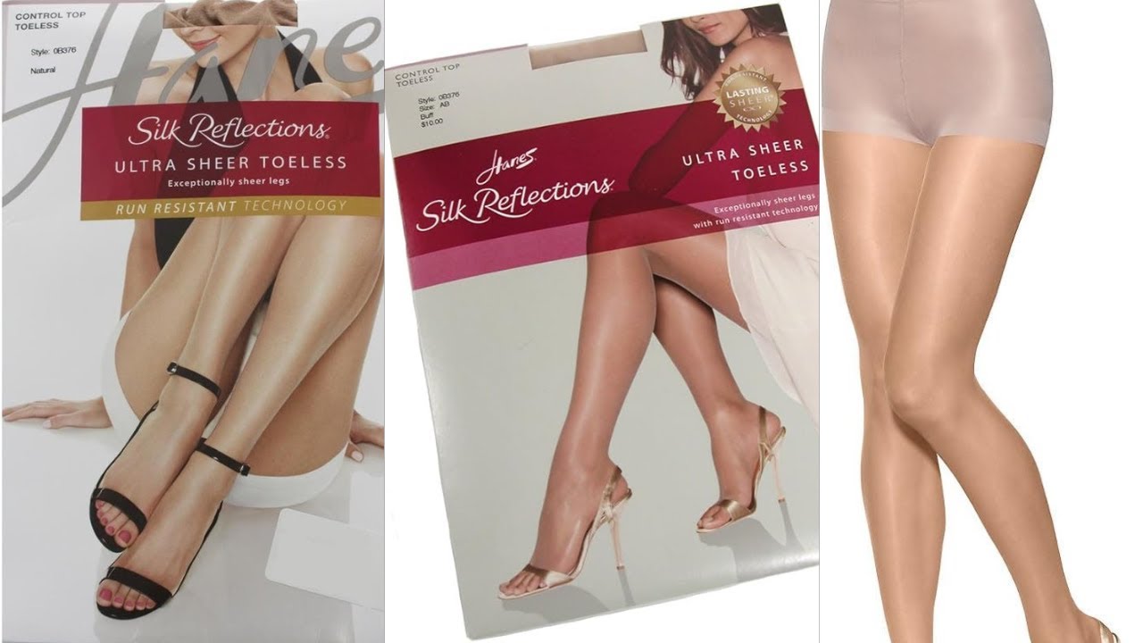 Hanes Silk Reflections Women's Lasting Sheer Control Top Toeless Pantyhose  