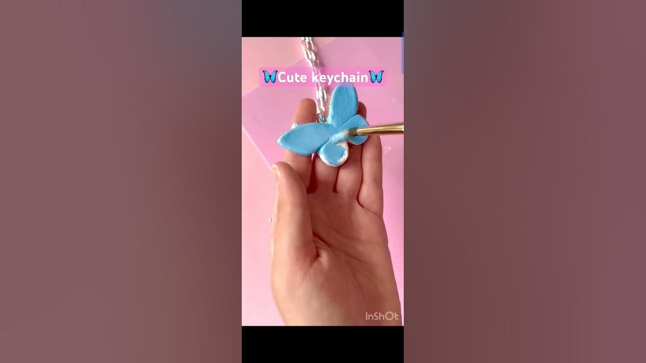 Diy keychain on clay#art #craft #keychain #cute #aesthetic #music #cover #song #coversong