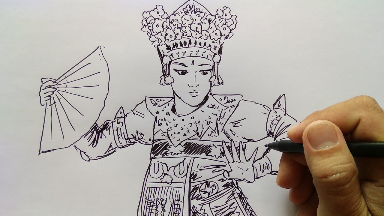 Download Gambar Sketsa Pura Bali  Aliransket