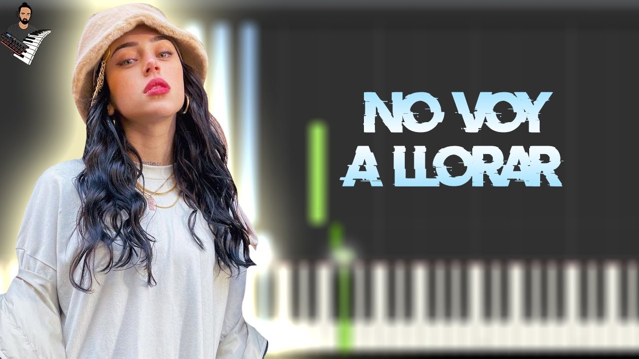 Nicki Nicole - NO voy a llorar | Instrumental Piano Tutorial / Partitura / Karaoke / MIDI
