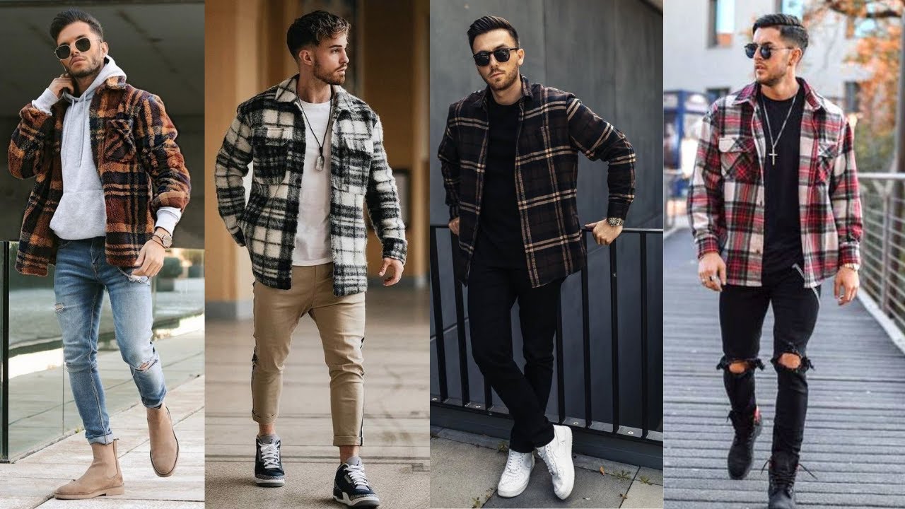 Top 10 Flannel Shirt Outfit Ideas For Men 2022| How to Wear the Flannel ...