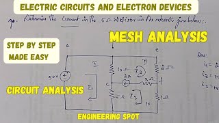 #determine the #current in the 5ohm #resistor in the #network  | #meshanalysis | #circuitanalysis