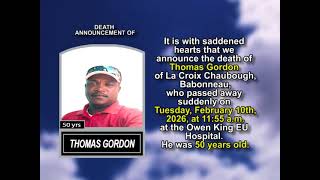 Thomas Gordon ~ Short Obituary