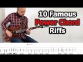 10 Famous Power Chord Riffs With Tabs mp3
